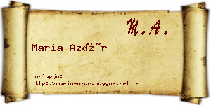 Maria Azár névjegykártya